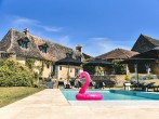 House, pool and flamingo